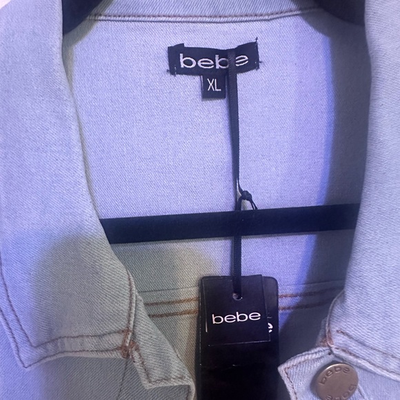 BeBe Denim Vest with Fringe - Picture 2 of 3